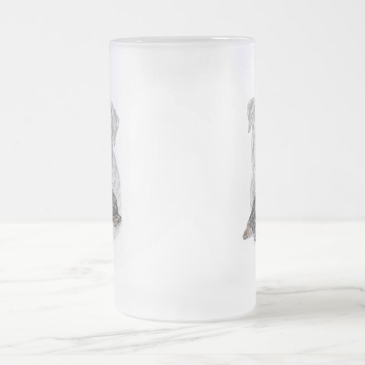 Rottweiler Dog Art Mattglas Bierglas (Mittel)