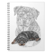 Rottweiler Dog Art Notizblock (Vorderseite)