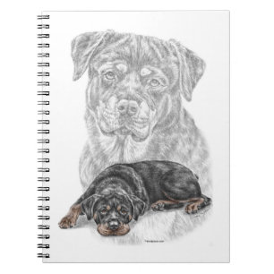 Rottweiler Dog Art Notizblock