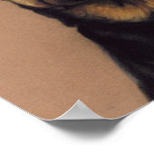 Rottweiler Dog Art Print Poster (Ecke)