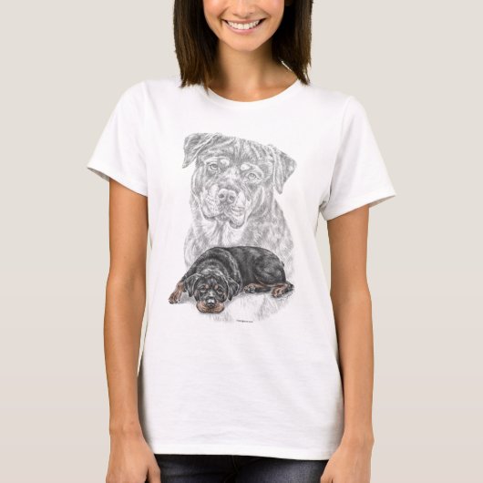 Rottweiler Dog Art T-Shirt (Vorderseite)