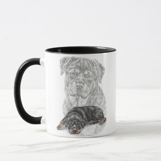Rottweiler Dog Art Tasse (Links)
