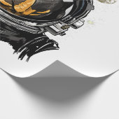 Rottweiler Dog Astronaut Raumforschung Geschenkpapier (Ecke)