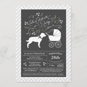 Rottweiler Dog Baby Duwer Gender Neutral Rotty Einladung