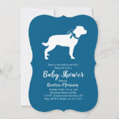 Rottweiler Dog Baby Shower Blue Boy Rottie Einladung (Vorderseite)
