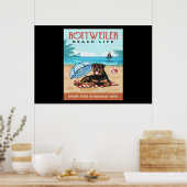 Rottweiler Dog Beach Life Poster (Küche)