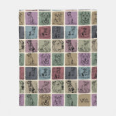 Rottweiler Dog Blanket Geschenk Retro Dog Lover Th Fleecedecke (Vorderseite)