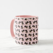 Rottweiler Dog Bone Paw Print Pattern Pink Tasse (Vorderseite Links)