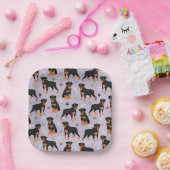 Rottweiler Dog Bones and Paws Paper Tellers Pappteller (Party)