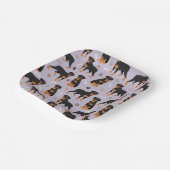 Rottweiler Dog Bones and Paws Paper Tellers Pappteller (Gewinkelt)