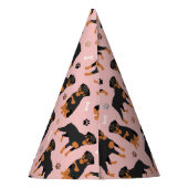 Rottweiler Dog Bones and Paws Party Hat Partyhütchen (Rückseite)