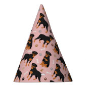 Rottweiler Dog Bones and Paws Party Hat Partyhütchen (Rechts)