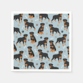 Rottweiler Dog Bones and Paws Serviette (Vorderseite)