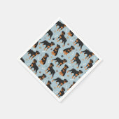 Rottweiler Dog Bones and Paws Serviette (Ecke)