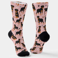 Rottweiler Dog Bones and Paws Socken