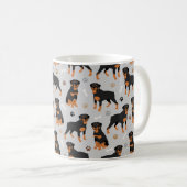 Rottweiler Dog Bones and Paws Tasse (VorderseiteRechts)