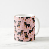 Rottweiler Dog Bones and Paws Tasse (VorderseiteRechts)