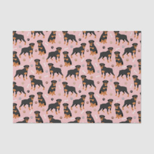 Rottweiler Dog Bones and Paws Tissue Paper Seidenpapier