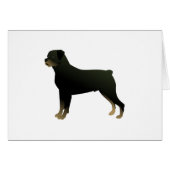Rottweiler Dog Breed Silhouette Customizable Card (Vorderseite (Horizontal))