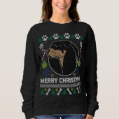 Rottweiler Dog Breed Ugly Christmas Sweater Sweatshirt (Vorderseite)