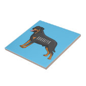 Rottweiler dog cartoon illustration fliese (Seite)