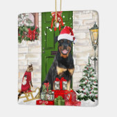 Rottweiler Dog Christmas Keramikornament (Links)