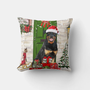 Rottweiler Dog Christmas Kissen