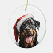 Rottweiler Dog Christmas Personalized Keramik Ornament (Links)