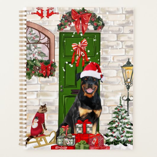 Rottweiler Dog Christmas Planer (Vorderseite)