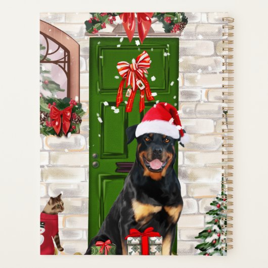Rottweiler Dog Christmas Planer (Rückseite)