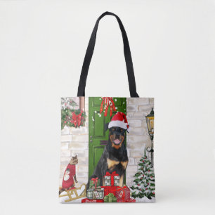 Rottweiler Dog Christmas Tasche