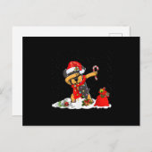 Rottweiler Dog Dabbing Funny Christmas Geschenk Ankündigungspostkarte (Vorne/Hinten)