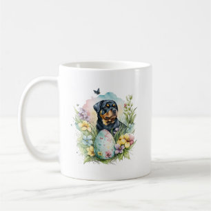 Rottweiler Dog Easter Egg, Happy Easter Rottweiler Kaffeetasse
