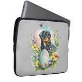 Rottweiler Dog Easter Egg, Happy Easter Rottweiler Laptopschutzhülle (Vorne Rechts)