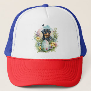 Rottweiler Dog Easter Egg, Happy Easter Rottweiler Truckerkappe