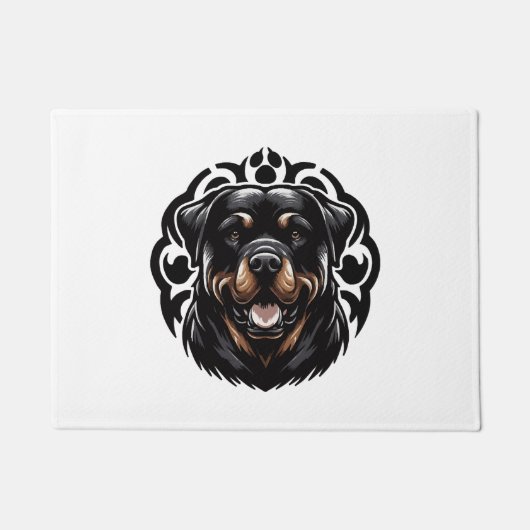 Rottweiler Dog Face Fußmatte (Vorderseite)