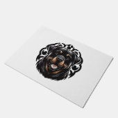 Rottweiler Dog Face Fußmatte (Schrägansicht)