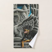 Rottweiler Dog Gargoyle Fantasy Badhandtuch Set (Handtuch)