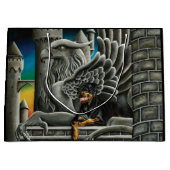 Rottweiler Dog Gargoyle Fantasy Große Geschenktüte (Vorderseite)