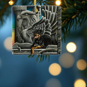 Rottweiler Dog Gargoyle Fantasy Keramikornament