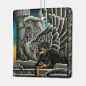 Rottweiler Dog Gargoyle Fantasy Keramikornament (Links)