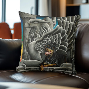 Rottweiler Dog Gargoyle Fantasy Kissen
