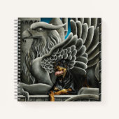 Rottweiler Dog Gargoyle Fantasy Notizblock (Vorderseite)