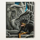 Rottweiler Dog Gargoyle Fantasy Planer (Rückseite)