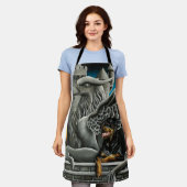 Rottweiler Dog Gargoyle Fantasy Schürze (Getragen)
