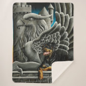 Rottweiler Dog Gargoyle Fantasy Sherpadecke (Vorderseite)