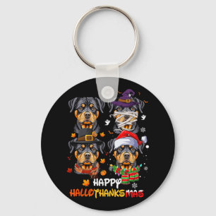 Rottweiler Dog Hallothanksmas Halloween Thanksgivi Schlüsselanhänger
