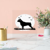 Rottweiler Dog - Halloween Moon Silhouette Oversiz Acrylschild (Hochzeit)