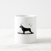 Rottweiler Dog - Halloween Moon Silhouette Oversiz Kaffeetasse (Mittel)