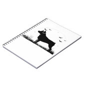 Rottweiler Dog - Halloween Moon Silhouette Oversiz Notizblock (Linke Seite)